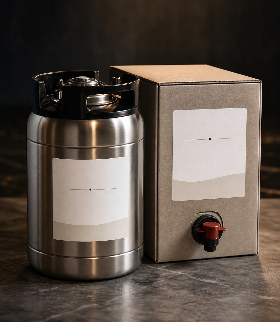 Keg e bag-in-box prontos para entrega